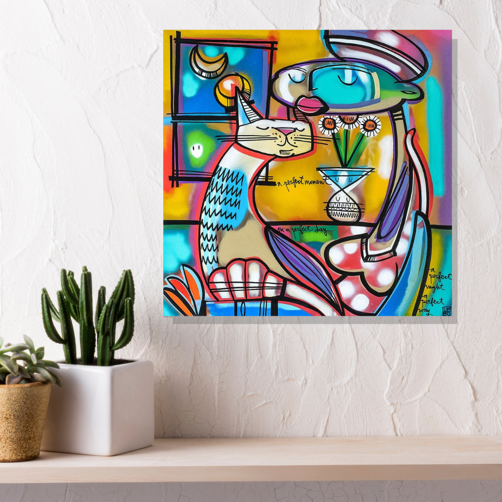 Twin Moons Rising - Mineral Print